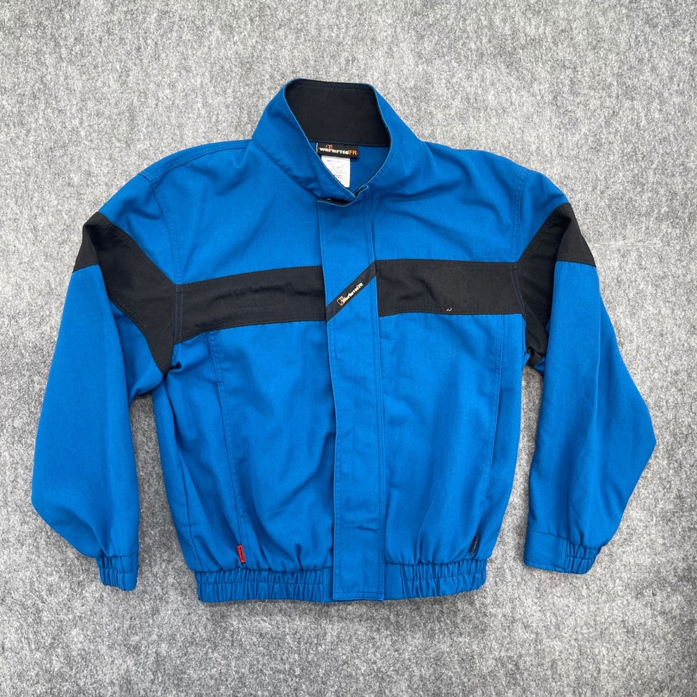 Workrite FR Nomex Flame Resistant Bomber Jacket Mens Medium Blue 300NX60 RB